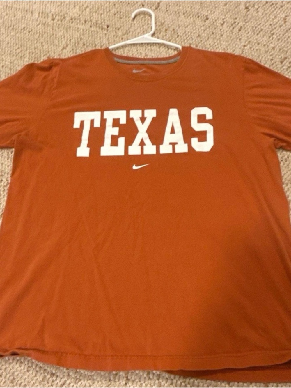 Nike Men’s Texas Graphic Tee - Orange with White Logo